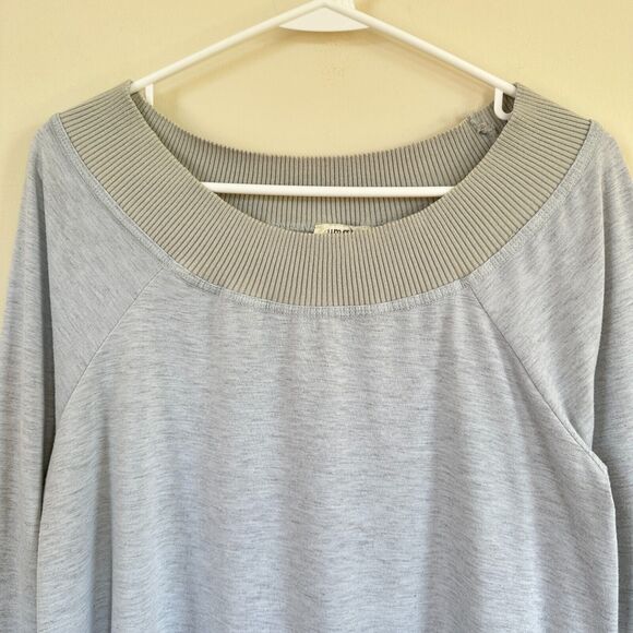Umgee Off the Shoulder Tunic Womens SMALL Long Sleeve High Low Hem Shirt Gray - Picture 3 of 7